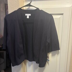 3 for $15 🦋🦋 Charter Club navy blue open faced short sleeve shrug cardigan NWT